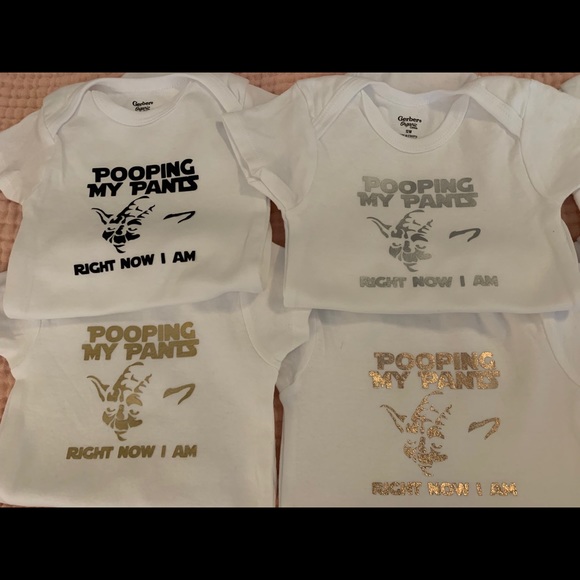 YODA STAR WARS POOPYPANTS ONESIES BRAND NEW - Picture 2 of 3